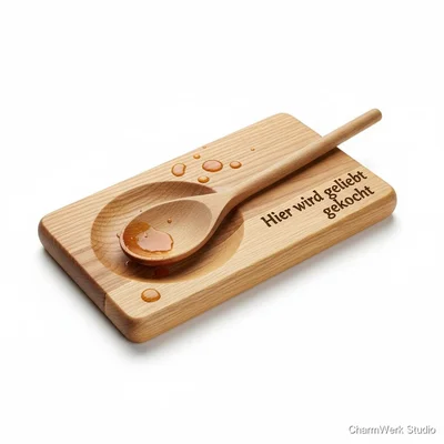 CNC-Kochlöffelhalter „Hier wird geliebt gekocht“