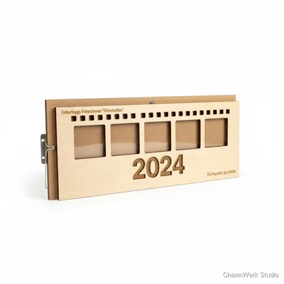 Geburtstags-Fotorahmen „Filmstreifen“ aus Holz