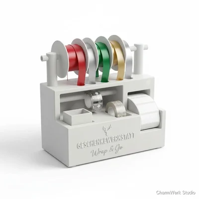 3D-gedrucktes Geschenkband-Organizer „Wrap & Go“