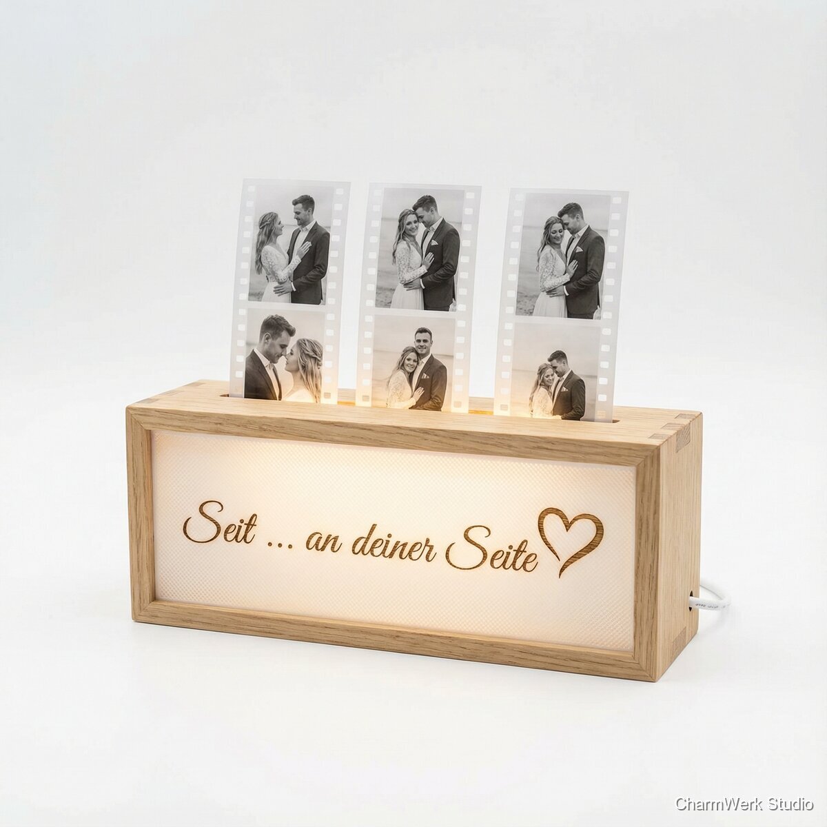 Fotostreifen-Lichtbox mit Gravur und 3D-Diffusor