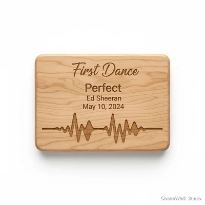 CNC-gefräste Musikplakette zum „First Dance“