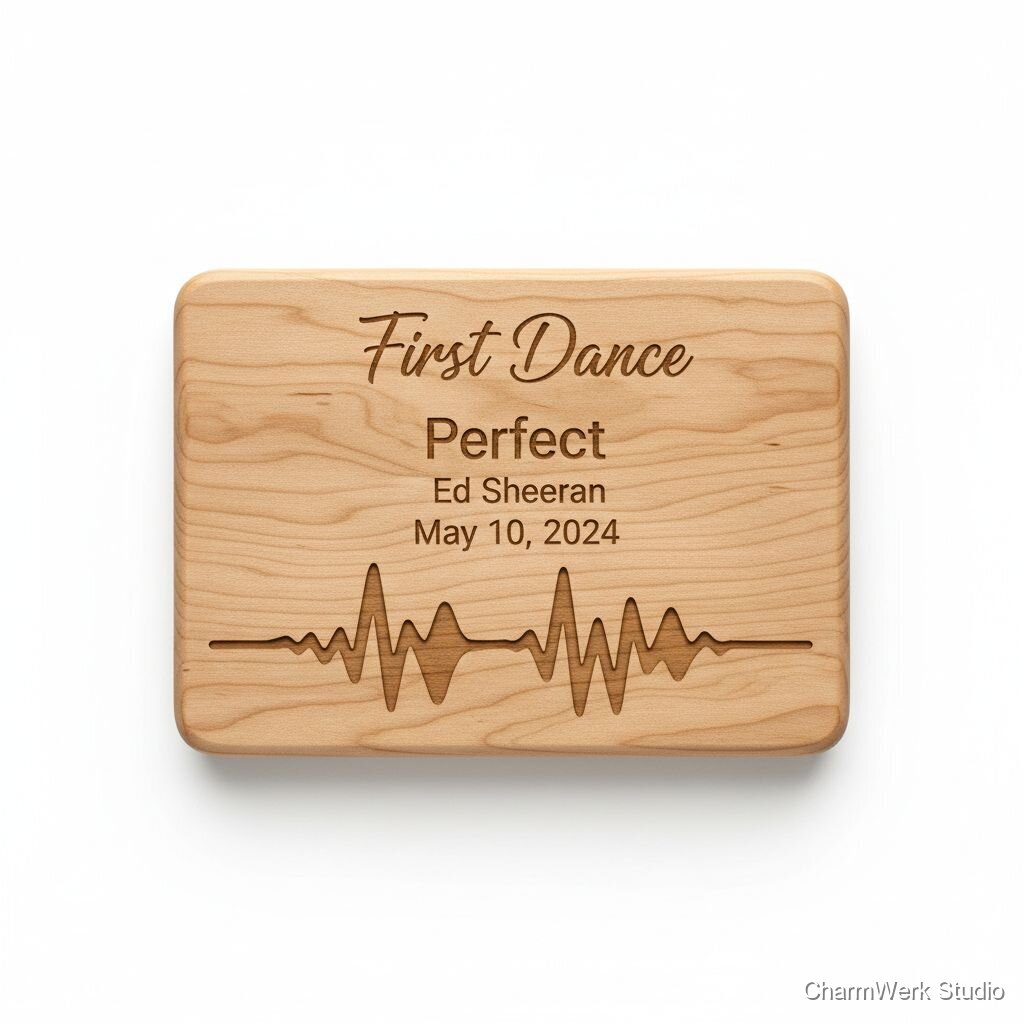 CNC-gefräste Musikplakette zum „First Dance“
