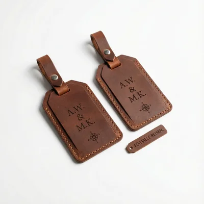 Leder-Gepäckanhänger im Partner-Set