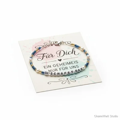 Handgefertigtes Geburtstags-Armband mit Morse-Botschaft