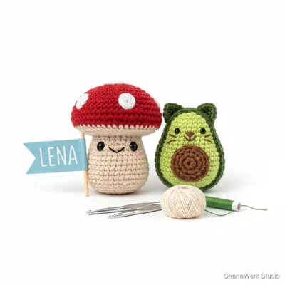 Handgehäkelter Glücksbringer „Mini-Amigurumi“