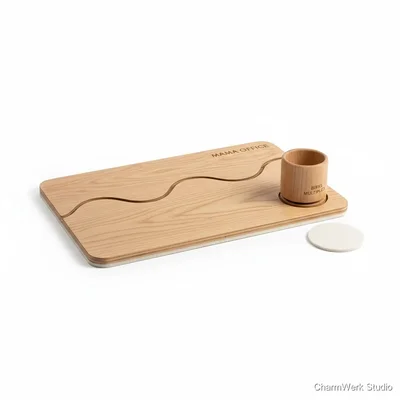 CNC-Schreibtischset „Mama Office“ mit Kabelrinne