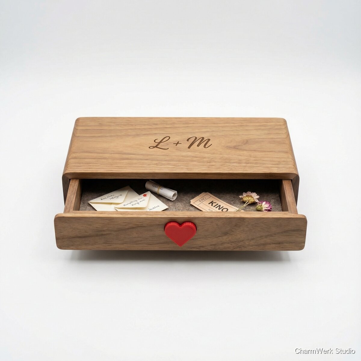 Liebesbrief-Organizer mit versteckter Geheimlade