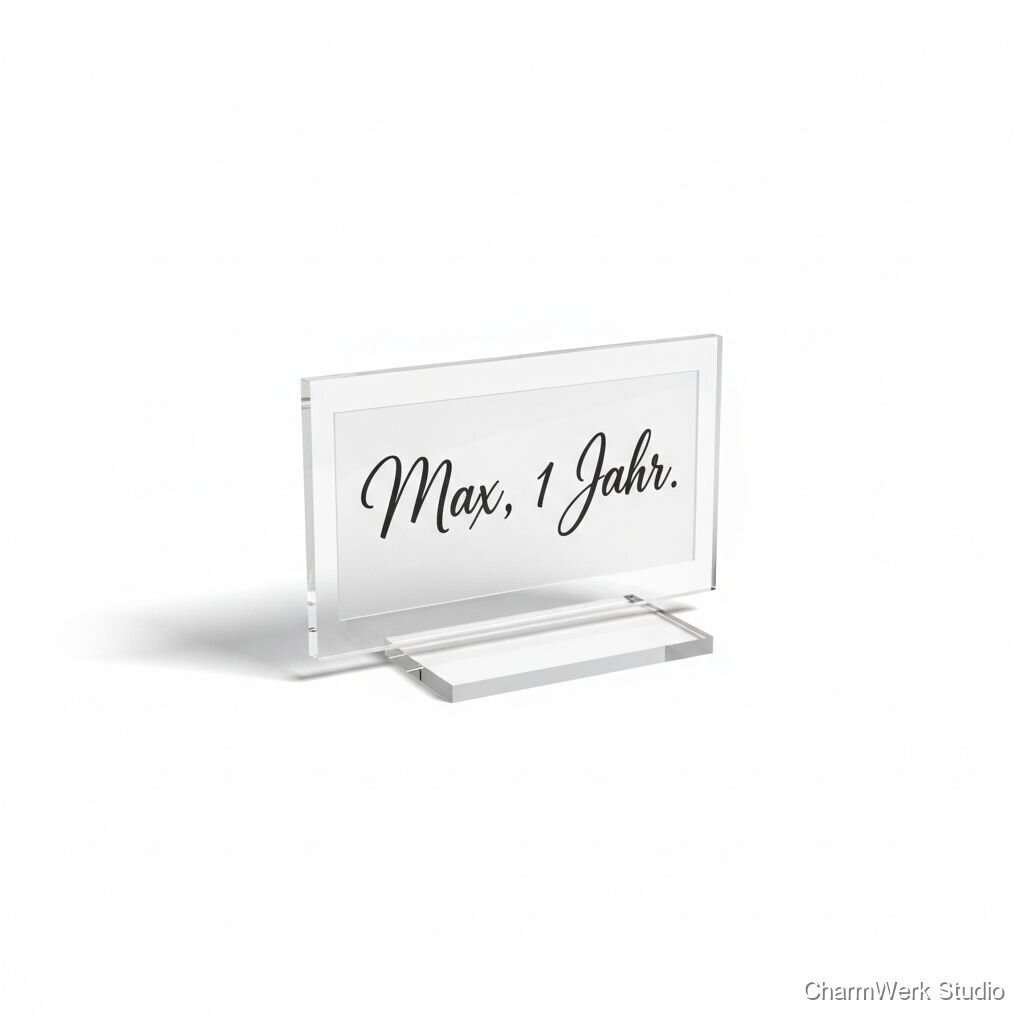 Acryl-Namensschild für Geschenkestapel-Fotos