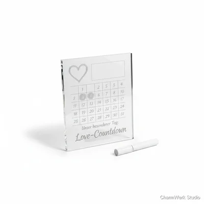 Acryl-„Love-Countdown“ Kalender bis zum Date