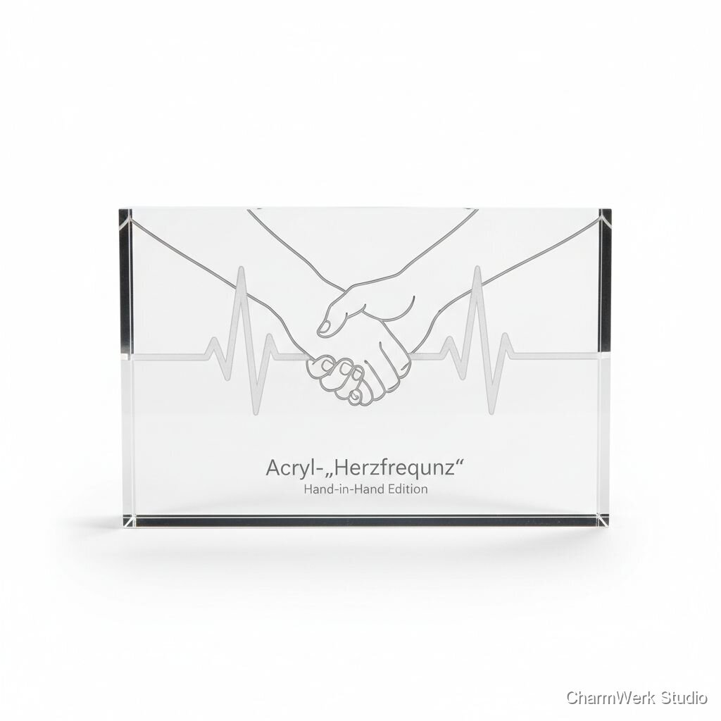 Acryl-„Herzfrequenz“ Linie nach eurem Foto