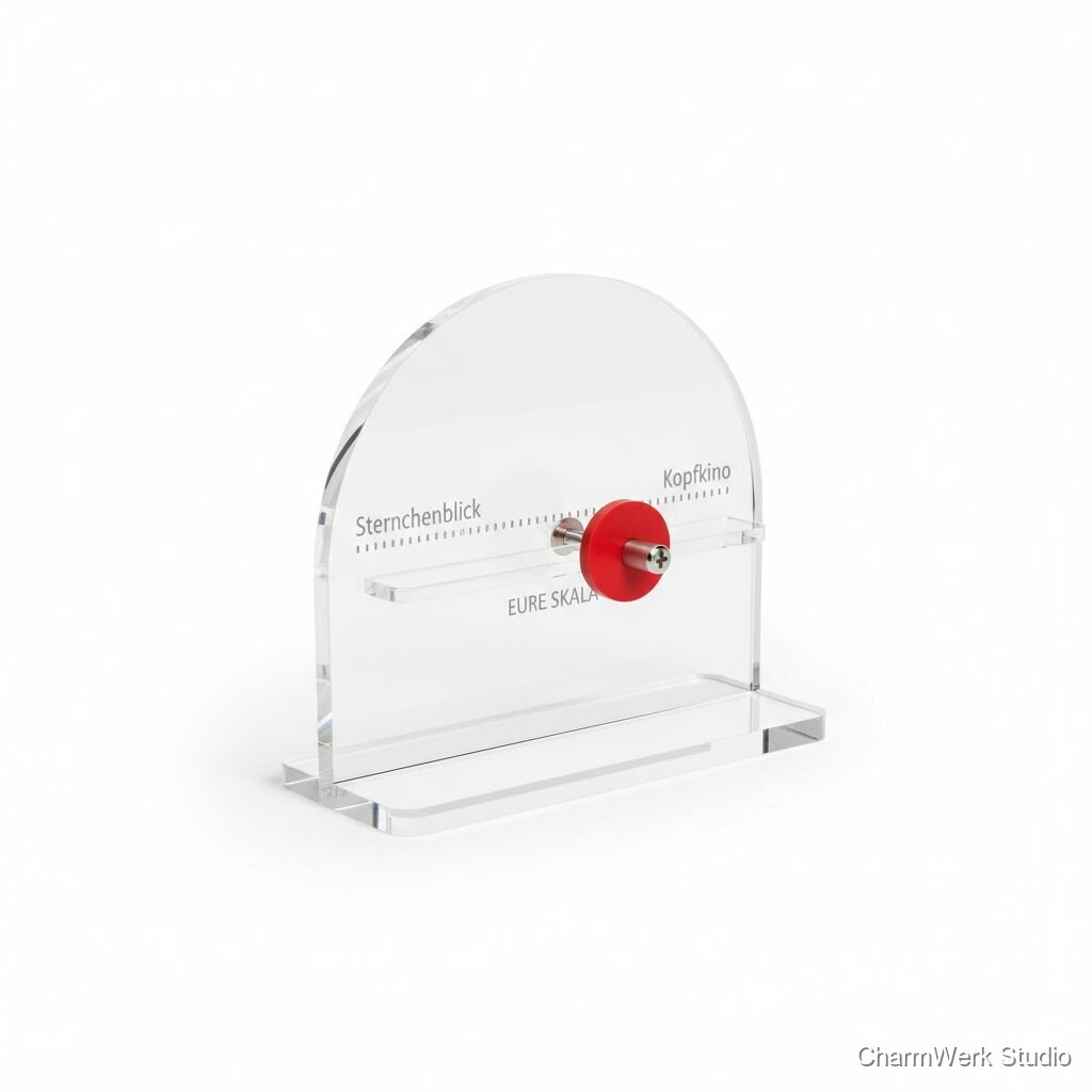 Acryl-„Love-O-Meter“ Schieber mit Insider-Skala