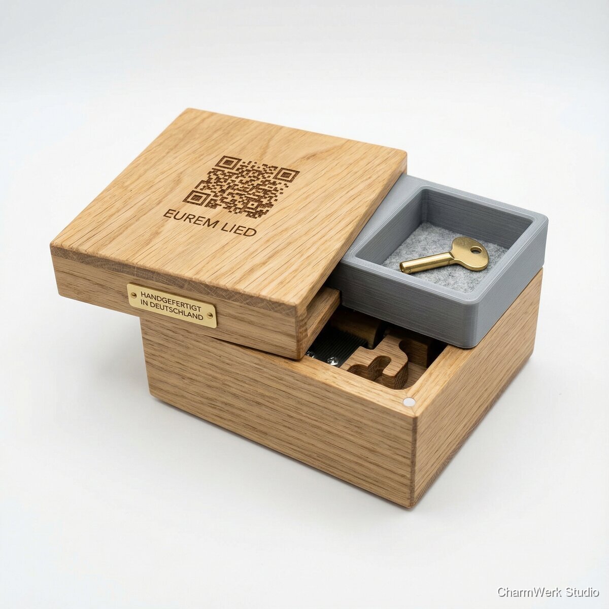Mini-Musikbox mit QR-Song und CNC-Klangkammer