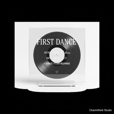 „First Dance“ Schallplatten-Cover aus Acryl graviert