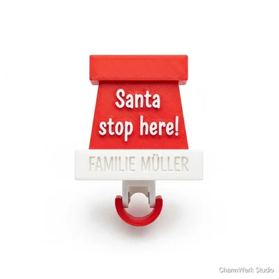 Personalisierte „Santa Stop Here“-Fensterklemme
