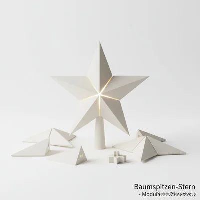 Baumspitzen-Stern als modularer Steckstern