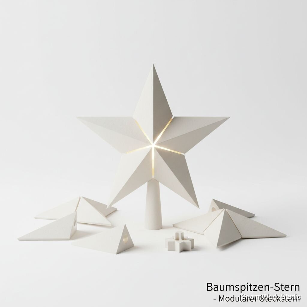 Baumspitzen-Stern als modularer Steckstern