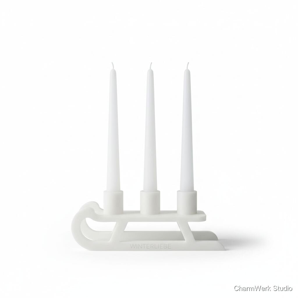 Schlitten-Kerzenständer für Stabkerzen (modern)