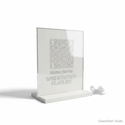 Weihnachts-Playlist-Stand mit Spotify-Code (Relief)