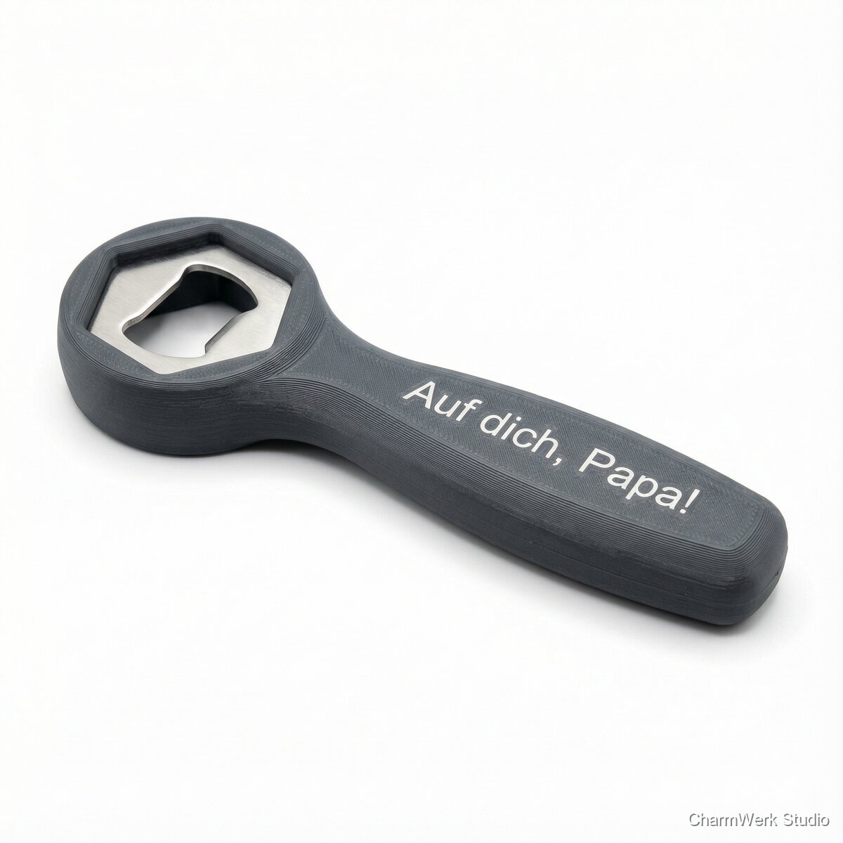 Personalisierter Flaschenöffner als Steckschlüssel-Design - Seitenansicht