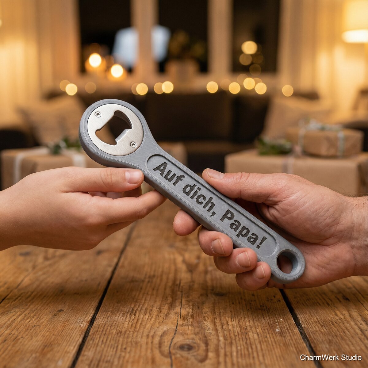 Personalisierter Flaschenöffner als Steckschlüssel-Design - Lifestyle