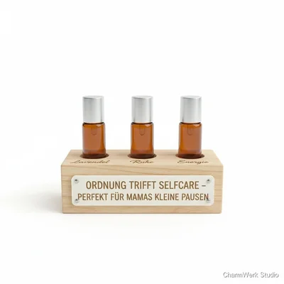 Aromatherapie-Ständer für Rollerflaschen mit Namensschild