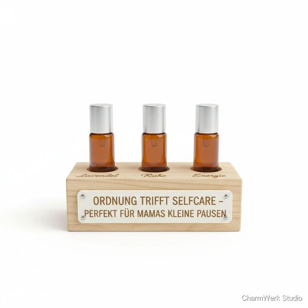 Aromatherapie-Ständer für Rollerflaschen mit Namensschild