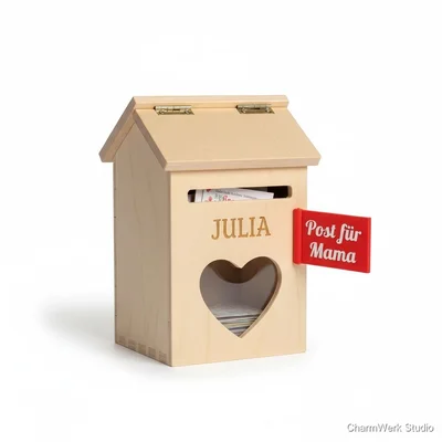 Personalisierte „Mama-Briefkasten“-Box für Liebesnotizen