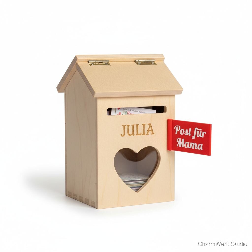 Personalisierte „Mama-Briefkasten“-Box für Liebesnotizen