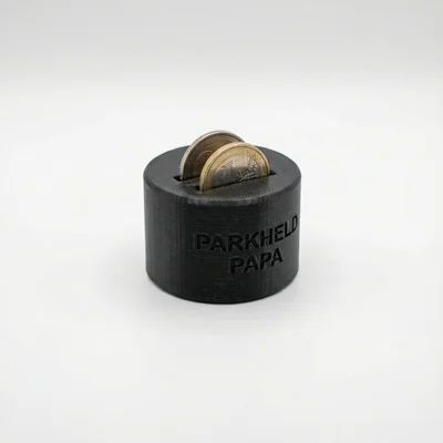 Auto-Münzhalter „Parkheld“ für die Mittelkonsole