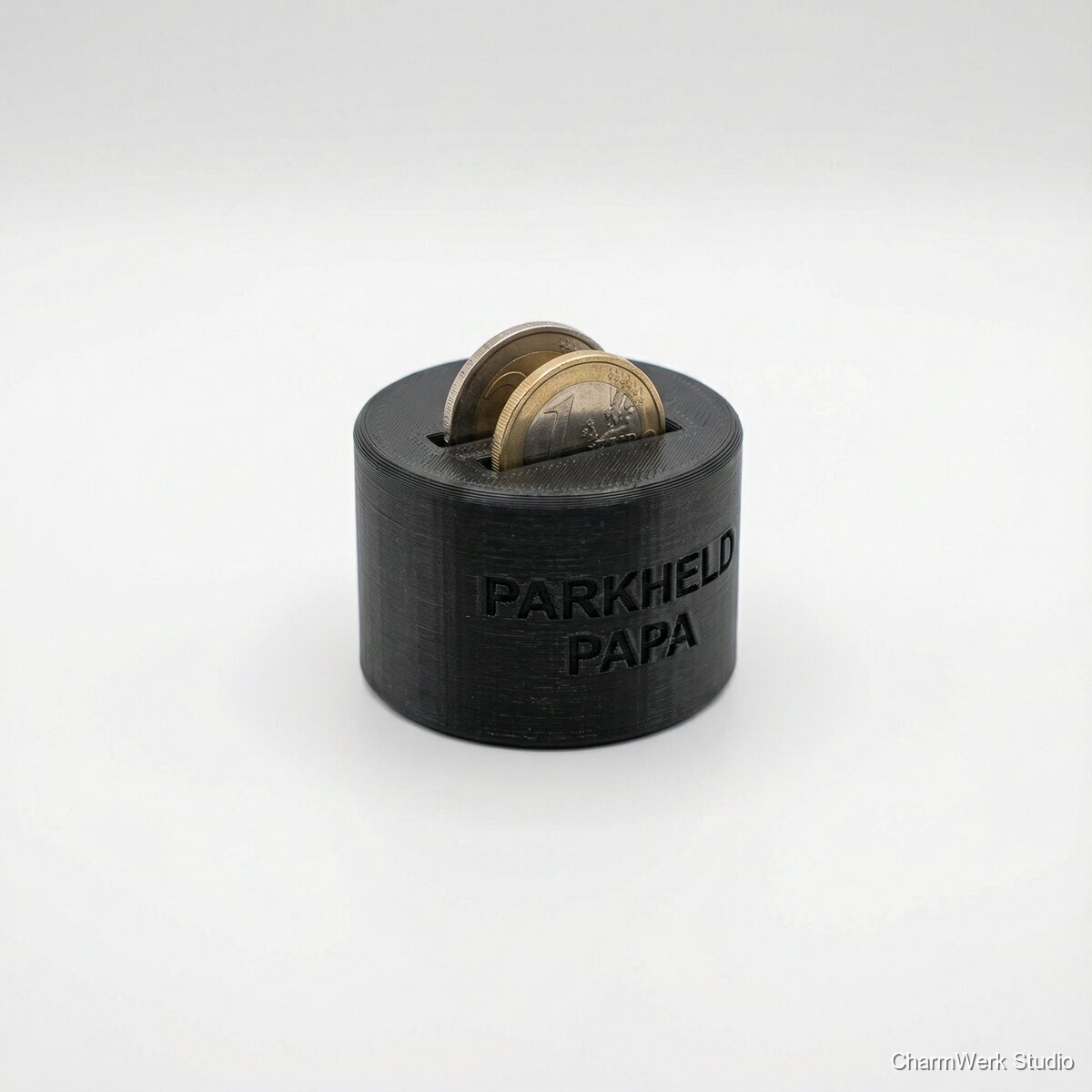 Auto-Münzhalter „Parkheld“ für die Mittelkonsole