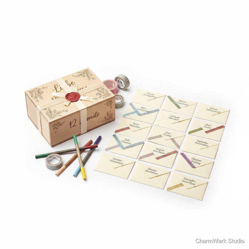 Love-Letter-Box mit 12 Mini-Briefen