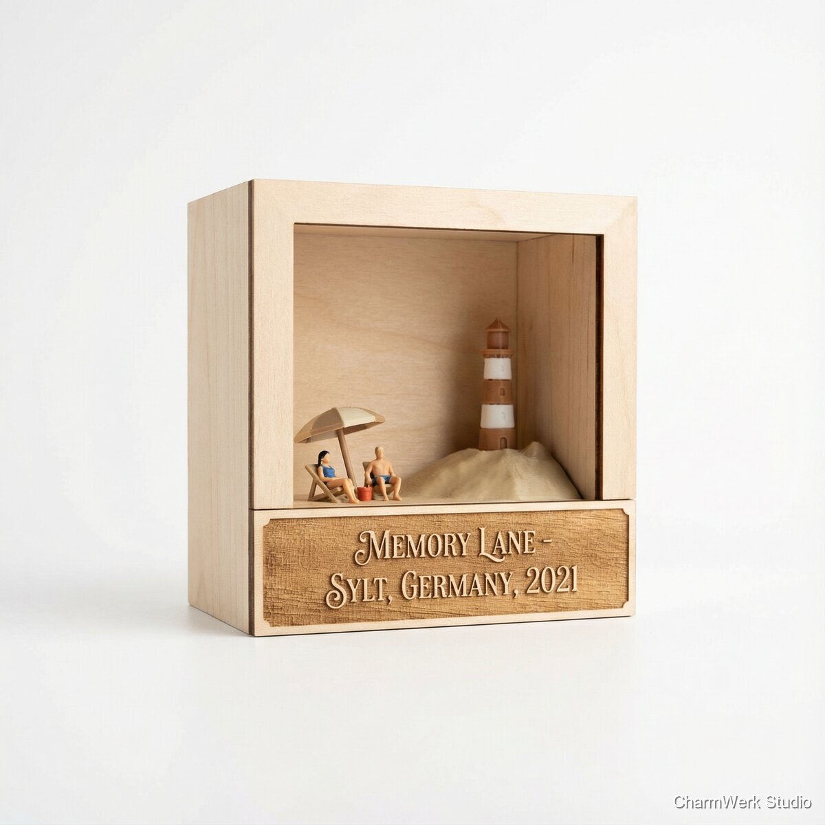 3D-gedruckte „Memory Lane“-Mini-Diorama-Box