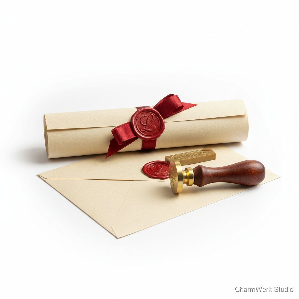 Handgebundener Liebesbrief im Wachs-Siegel-Set