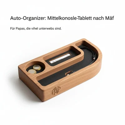 Auto-Organizer: Mittelkonsole-Tablett nach Maß