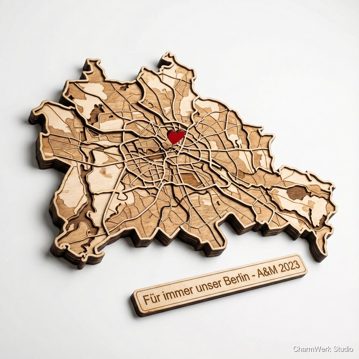 „Puzzle-Map“ eurer Lieblingsstadt als Wandbild - Seitenansicht