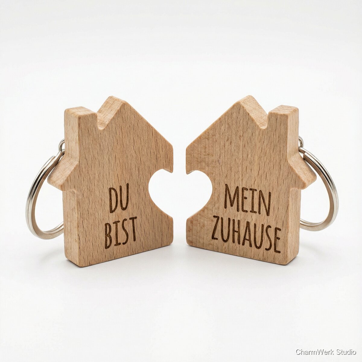 Schlüsselanhänger-Set „Du bist mein Zuhause“ - Seitenansicht