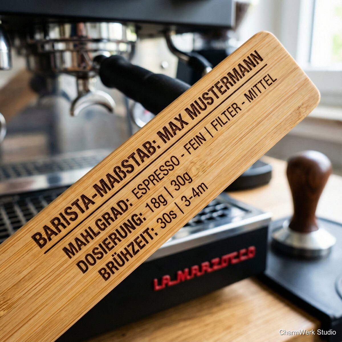 Personalisierter Kaffee-Maßstab für Barista-Fans - Detailansicht