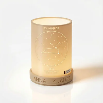 Personalisierte Sternbild-Lampe mit Namensring