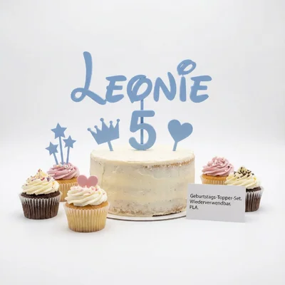 Geburtstags-Topper-Set für Kuchen und Muffins