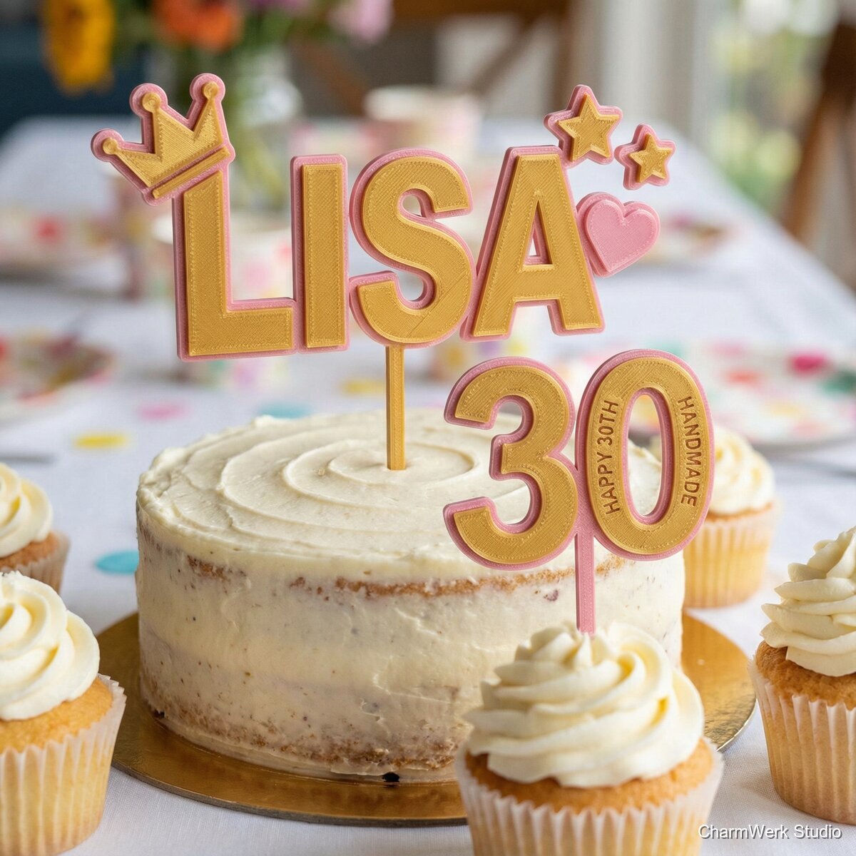 Geburtstags-Topper-Set für Kuchen und Muffins - Detailansicht