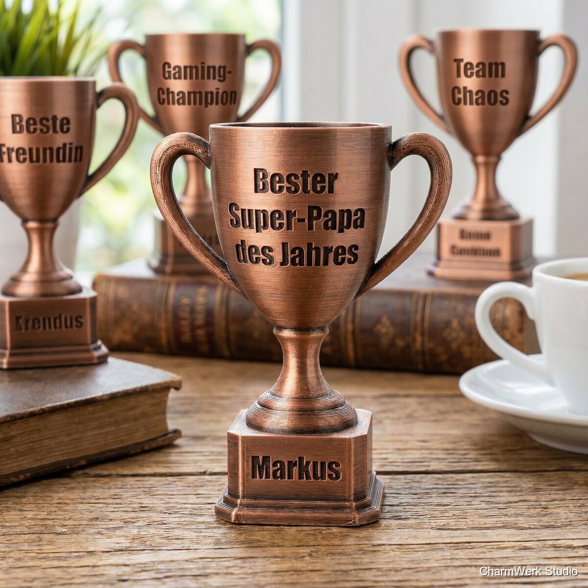 Mini-Trophäe „Bester … des Jahres“ personalisiert - Detailansicht