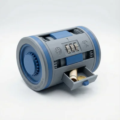 Puzzle-Schatzbox mit Geheimfach und Code