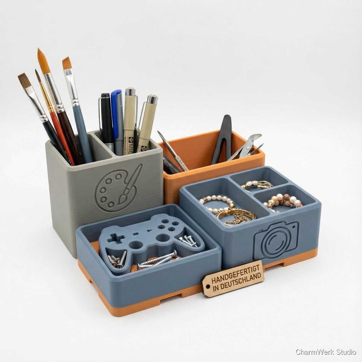 Schreibtisch-Organizer im Hobby-Design