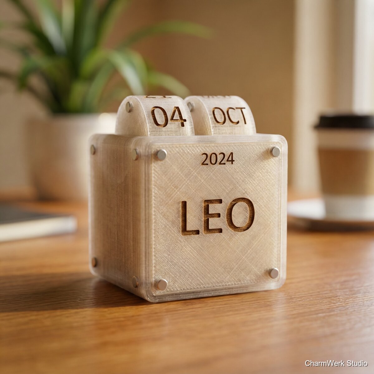 „Geburtstagsjahr“-Kalenderwürfel als Deko - Detailansicht