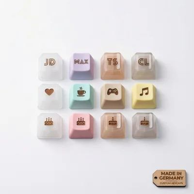 Custom Keycap-Set mit Initialen und Symbolen
