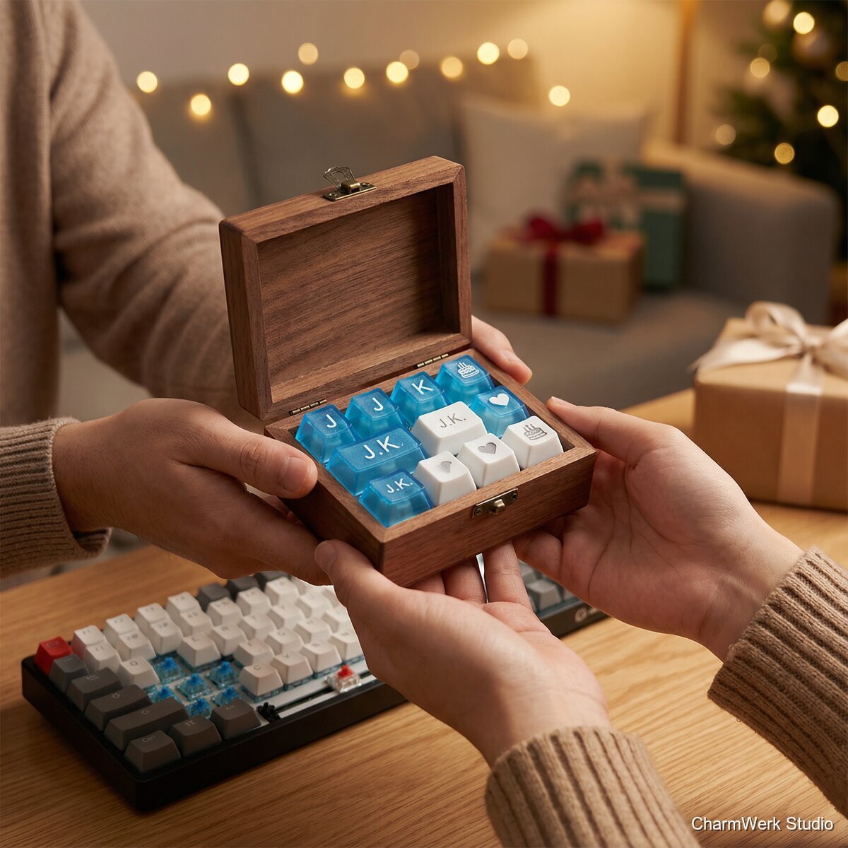 Custom Keycap-Set mit Initialen und Symbolen - Lifestyle