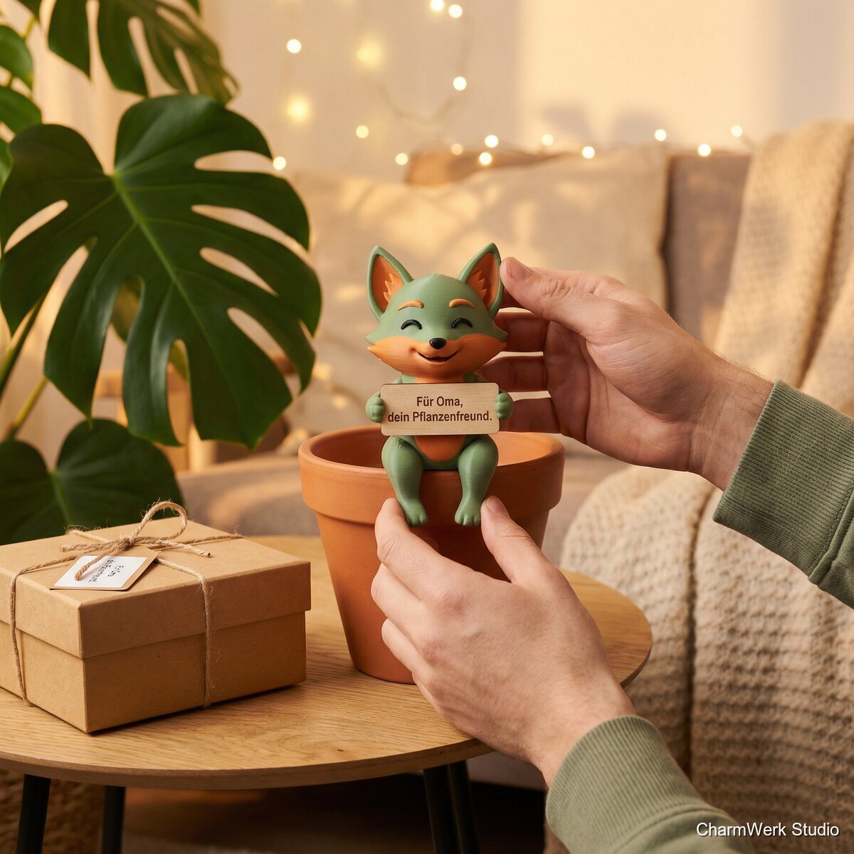 Kleiner Pflanzenbuddy mit Namensschild - Lifestyle