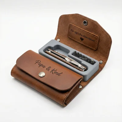 „Papa & Kind“ Taschenmesser-Etui mit 3D-Inlay