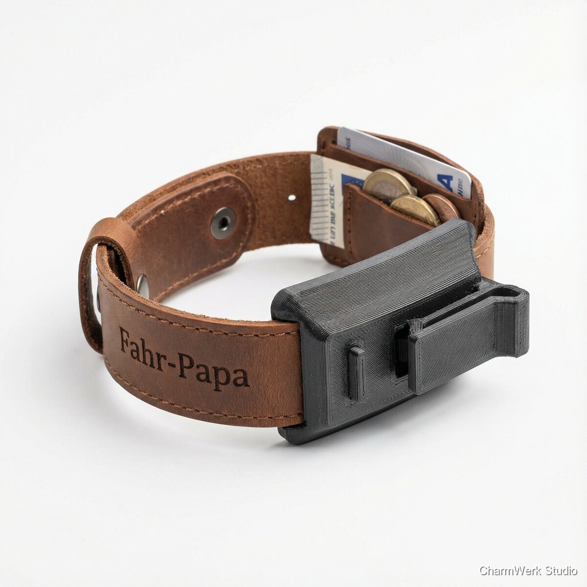 Lenkrad-Organizer „Fahr-Papa“ für Karten & Parkmünzen - Seitenansicht