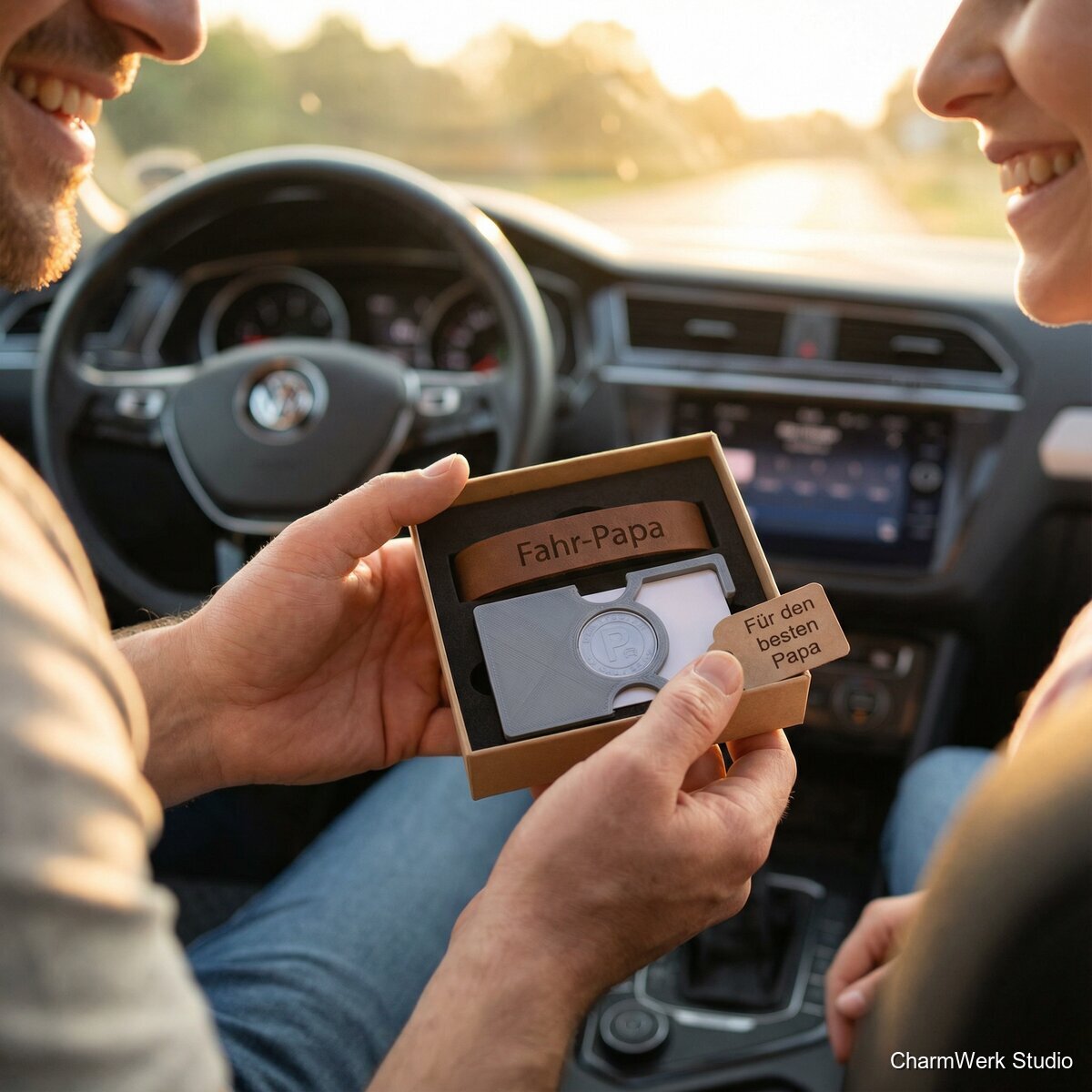 Lenkrad-Organizer „Fahr-Papa“ für Karten & Parkmünzen - Lifestyle
